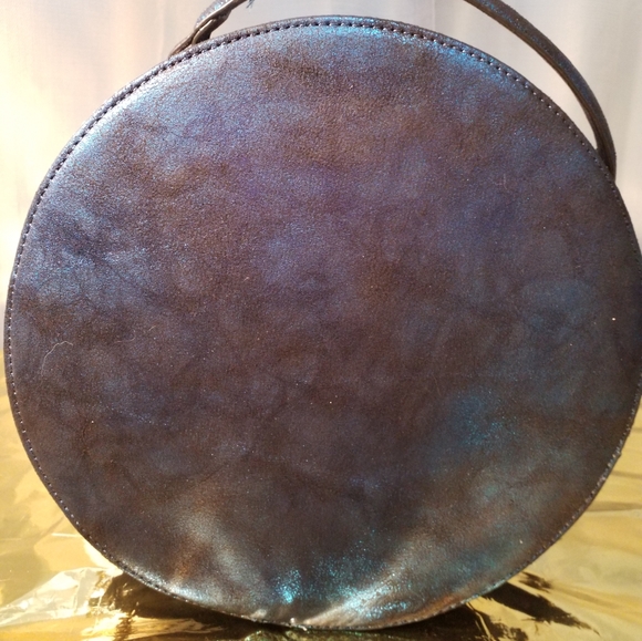 Metallic blue 2 pc Handbag - Picture 7 of 8